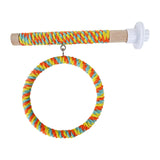 Maxbell Parrot Swing Stand Climbing Cage Standing Pole for Parakeet Macaws Cockatiel Yellow Orange