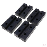 Maxbell 8PCS Heavy Duty Rubber Car Lift Arm Pads Equipment Kit Black Square