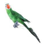 2pcs 45cm Realistic Parrot Birds Figurine Garden Sculpture Home Art Ornament