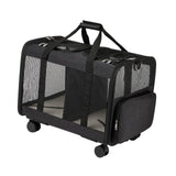 Maxbell Maxbell Double Compartment Pet Carrier for Two Cats Wear Resistant for Cats Travel Black
