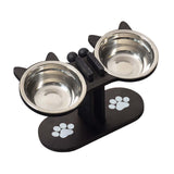 Maxbell Cat Bowls Elevated Dish Pet Food Bowls for Food and Water Kitten Indoor Cats Black