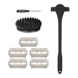 Maxbell Back Hair Shaver Easy to Use DIY Back Hair Trimmer for Personal Birthday Man Black