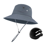 Maxbell Sun Bucket Hat Wide Brim with Hard Shell Quick Drying Fishing Hat Gray
