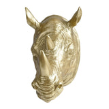 Maxbell Rhino Head Wall Hanging Decor Gift Crafts Office Wall Art Animal Head Statue