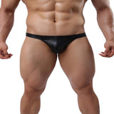 Maxbell 2x Men's G-String Briefs Underpants PU Leather T-back Pouch Thongs Shorts S