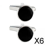 Maxbell 6x2x Black Men Cufflinks Cuff Links for Dress Shirt Formal Ceremony Graduation