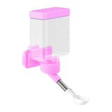 Maxbell Bird Waterer Cage Mounted Bird Cage Feeder for Pet Parrot Parakeet Lovebirds Pink