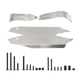 Maxbell Stainless Steel Chassis Skid Protector Plate Axle Guard for 1:8 RC Hobby Car