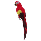 Maxbell Blue & Red Bird Feather Realistic Home Garden Decor Ornament Parrot Bird