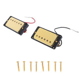 Maxbell Gold Bridge Tailpiece+Sealed Humbucker Pickup Set+Guitar Output Jack