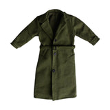 Maxbell 1/12 Scale Action Figures Long Windbreaker Doll Decor Fashion Figure Costume Green