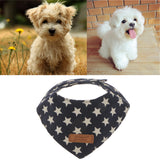 Maxbell Maxbell Cute Peach Type Star Pettern Dog And Cat Cotton Collor Saliva Towel-Blue (S)