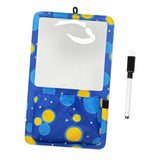 Maxbell Magnetic Dry Erase Whiteboard Small Announcement Magnet Fridge Message Board Blue