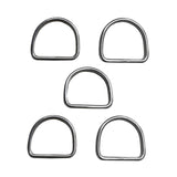 Maxbell 2x5 Pieces Metal D Ring Sturdy Stainless Steel D Rings for Belt Sewing Project 3mmx30mmx27mm
