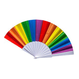Maxbell 2xRave Folding Hand Fan Dance Fan for Parties Music Festival Stage Performance Vertical version