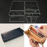 Maxbell 7 Pieces Clear Acrylic Leather Templates for Zipper Clutch Bag Making Stencils - Aladdin Shoppers