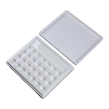 Maxbell 28 Wells Art Supplies White Paint Palette for Painting Artists Professionals With Lid
