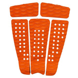 Maxbell 5 Pieces Diamond Grooved EVA Surfboard Traction Deck Grip Tail Pad Orange - Aladdin Shoppers