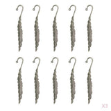 Maxbell 30pcs Tibetan Silver Beading Feather Bookmarks With Loop For DIY Making