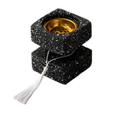Maxbell Incense Cone Burner Portable Collection Incense Holder for SPA Bedroom Hotel S Black