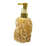 Maxbell Stone Delicate Sturdy Pump Soap Dispenser for Household Countertop Bathroom Yellow