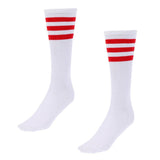 Maxbell Golf Stripe Thigh High Tube Sock Knee High Protection Socks L White+StripedA - Aladdin Shoppers