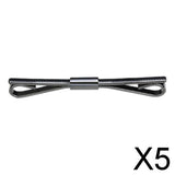 Maxbell 5xMetal Shirt Collar Clip Tie Collar Bar Pin for Unisex Scarf Necktie black
