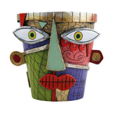 Maxbell Abstract Face Plant Pot Indoor Outdoor Cute Windowsill Resin Statue Ornament