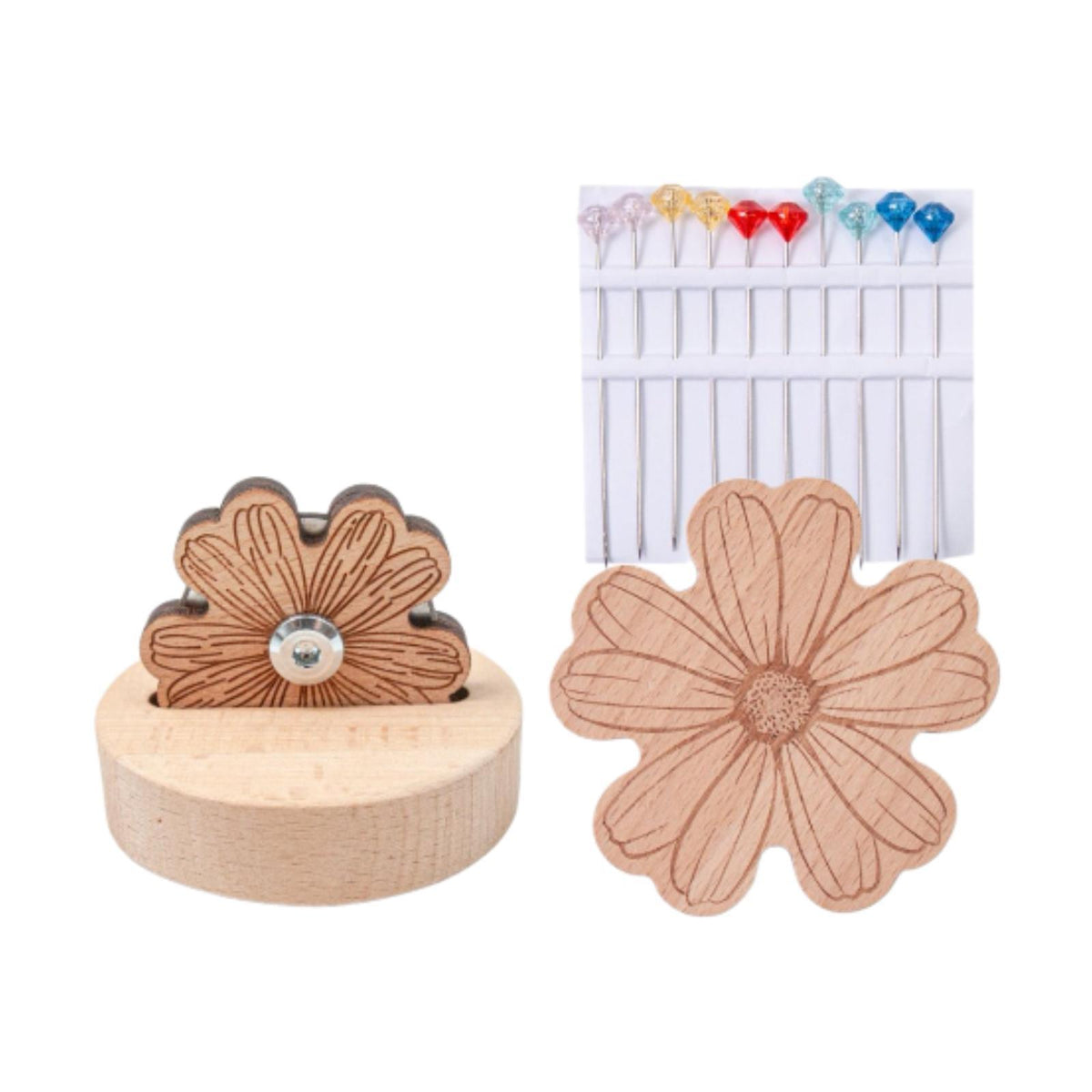 Maxbell Magnetic Pin Holder with 10 Pins for Quilting Cross Stitch