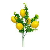 Maxbell Lifelike Lemon Branch Vivid Artificial Lemon Decor for Kitchen Wedding Patio B