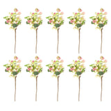 Maxbell 10Pcs Plastic Artificial Plant Fruit Berries Branches Home Cafe Decor Pink