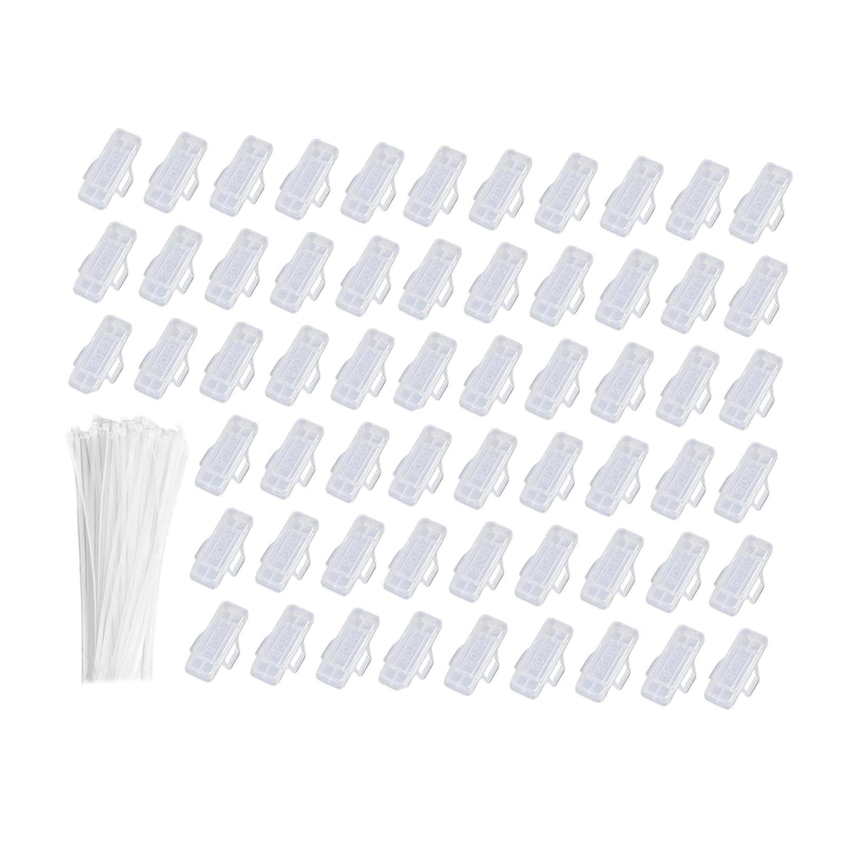 Maxbell 60 Pieces Cable Label Boxes with Ties Portable Clear Cable Management Holder