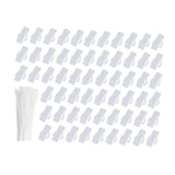 Maxbell 60 Pieces Cable Label Boxes with Ties Portable Clear Cable Management Holder