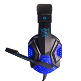 Maxbell Surround Sound Over-Ear Gaming Headphones with LED Lights Stereo Headset blue - Aladdin Shoppers