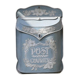 Maxbell Embossed Wall Mailbox Dropbox Garden Street Porch Farmhouse Hanging Post Box Blue