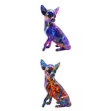 Maxbell Dog Sculpture Creative Resin Craft Desk Decor for Home Entrance Wedding