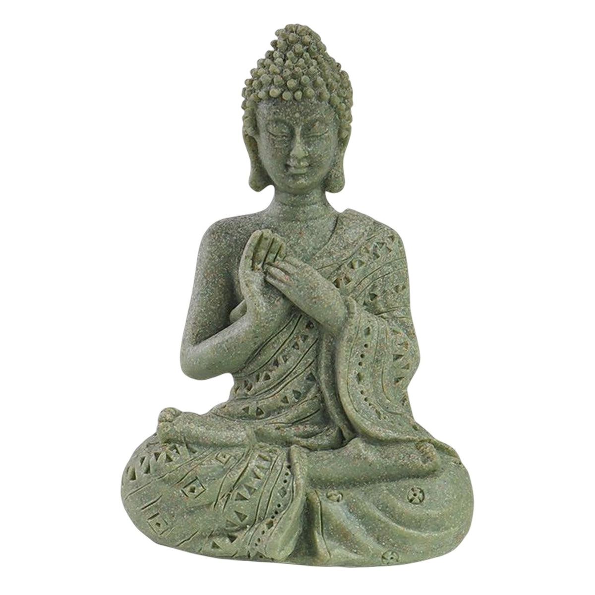 Maxbell Maxbell Resin Buddha Statue Buddha Sculpture Gift Buddha Figurine for Desktop Office Style B 8.3x6x12cm