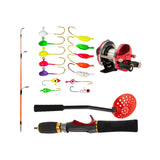 Maxbell 14x Ice Fishing Rod and Reel Set Fishing Jigs with Hooks for Lakes - Aladdin Shoppers