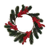 Maxbell 2x Small Christmas Candle Wreaths Xmas Christmas Wreaths for Winter