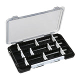 Maxbell Fly Baits Box Double Sided Fishing Tackle Box for Saltwater Traveling Outdoor Black