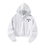 Maxbell Womens Drawstring Hoodie Comfortable Fashion Pullover for Street Office Work L White