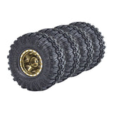 Maxbell 4Pcs 1.0 inch Wheel Tires Set RC Crawler Car Tires for SCX24 1/24 RC Crawler Dark Brown
