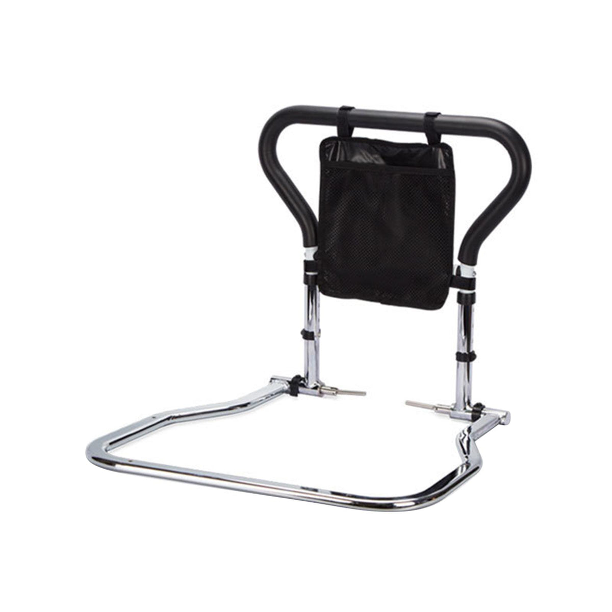 Maxbell Elderly Adults Bed Rails with Double Handles Double Folding Bedside Handrail