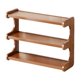Maxbell Bathroom Countertop Organizer Wooden Display Shelf for Bedroom Bathroom Home M