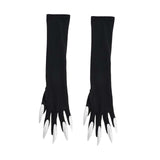 Maxbell Halloween Costume Paw Gloves Paw Gloves for Party Supplies Stage Performance Argent nail