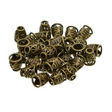 Maxbell 60 Pieces Alloy Plated Filigree Evil Eye Caps Focal Tassel End Caps Bead Cap