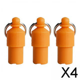Maxbell 4x3x Lightweight Pet Dog ID Tag Tube for Puppy Address Label Tube Anti Lost Orange