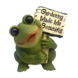 Maxbell Resin Frog Figurine Micro Landscape Outdoor Statue for Garden Backyard Patio Style B