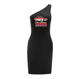 Maxbell Maxbell Women's Off Shoulder Dress Summer Soft Mini Dress for Traveling XL