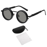 Maxbell Adjustable Polarized Sunglasses Rounded Glasses for Beach Outdoor Activities black